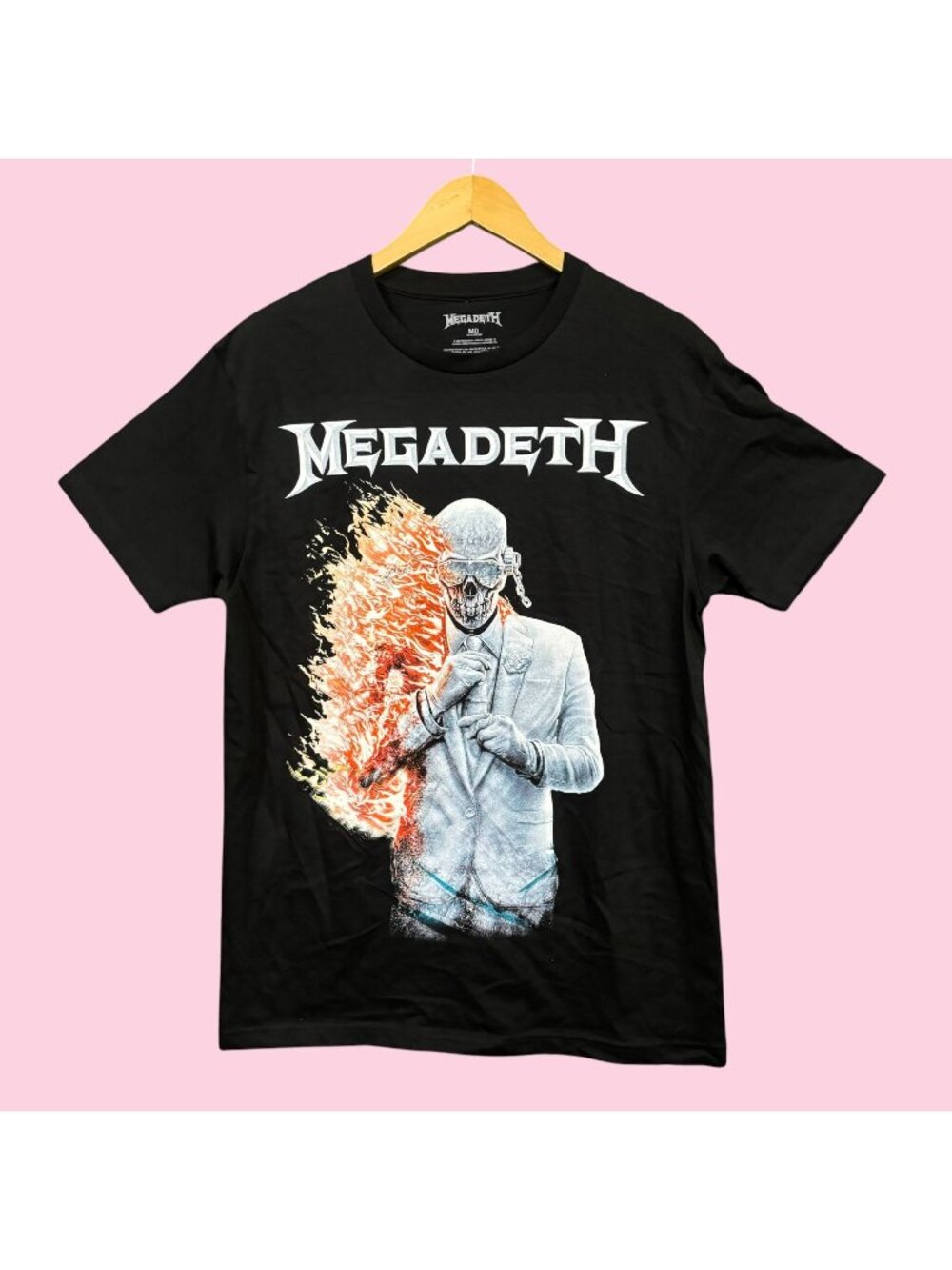 Megadeth Self Titled Album Cover Heavy Metal Band Tee M